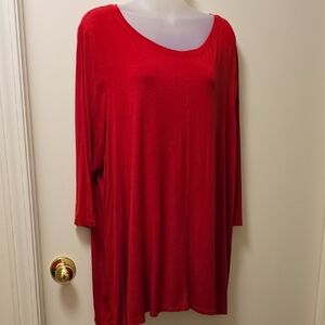 Lane Bryant Vibrant Red Tunic Top